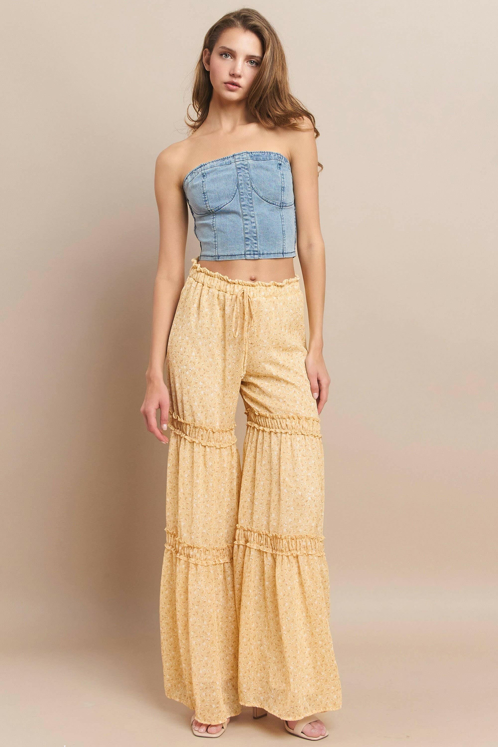 Sunset Stroll Floral Palazzo Pants-Pants-Krush Kandy, Women's Online Fashion Boutique Located in Phoenix, Arizona (Scottsdale Area)