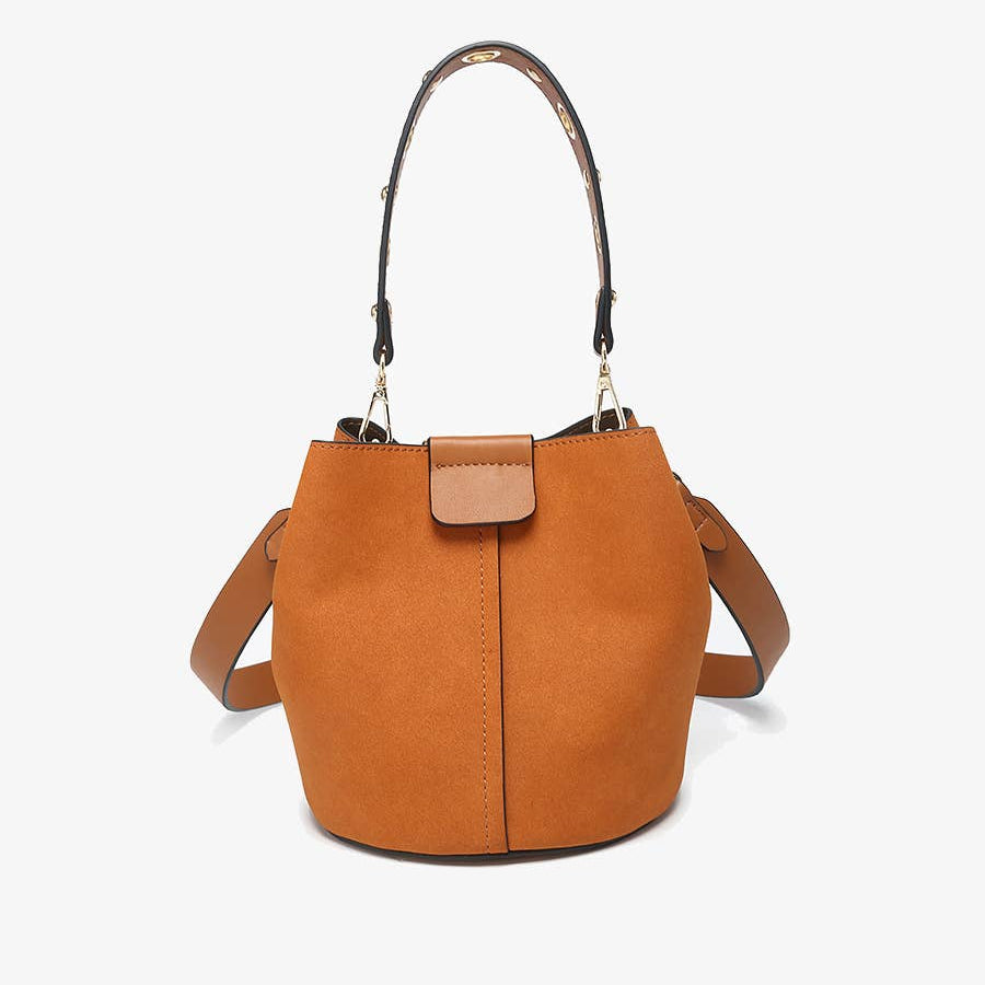 Farrah Suede Bucket Bag w/ Top Handle & Inner Bag-handbag-Krush Kandy, Women's Online Fashion Boutique Located in Phoenix, Arizona (Scottsdale Area)