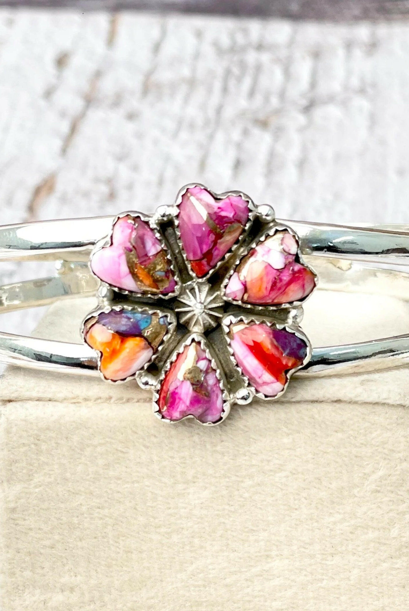 Love Is Blooming Stone Cuff-Bracelets-Krush Kandy, Women's Online Fashion Boutique Located in Phoenix, Arizona (Scottsdale Area)