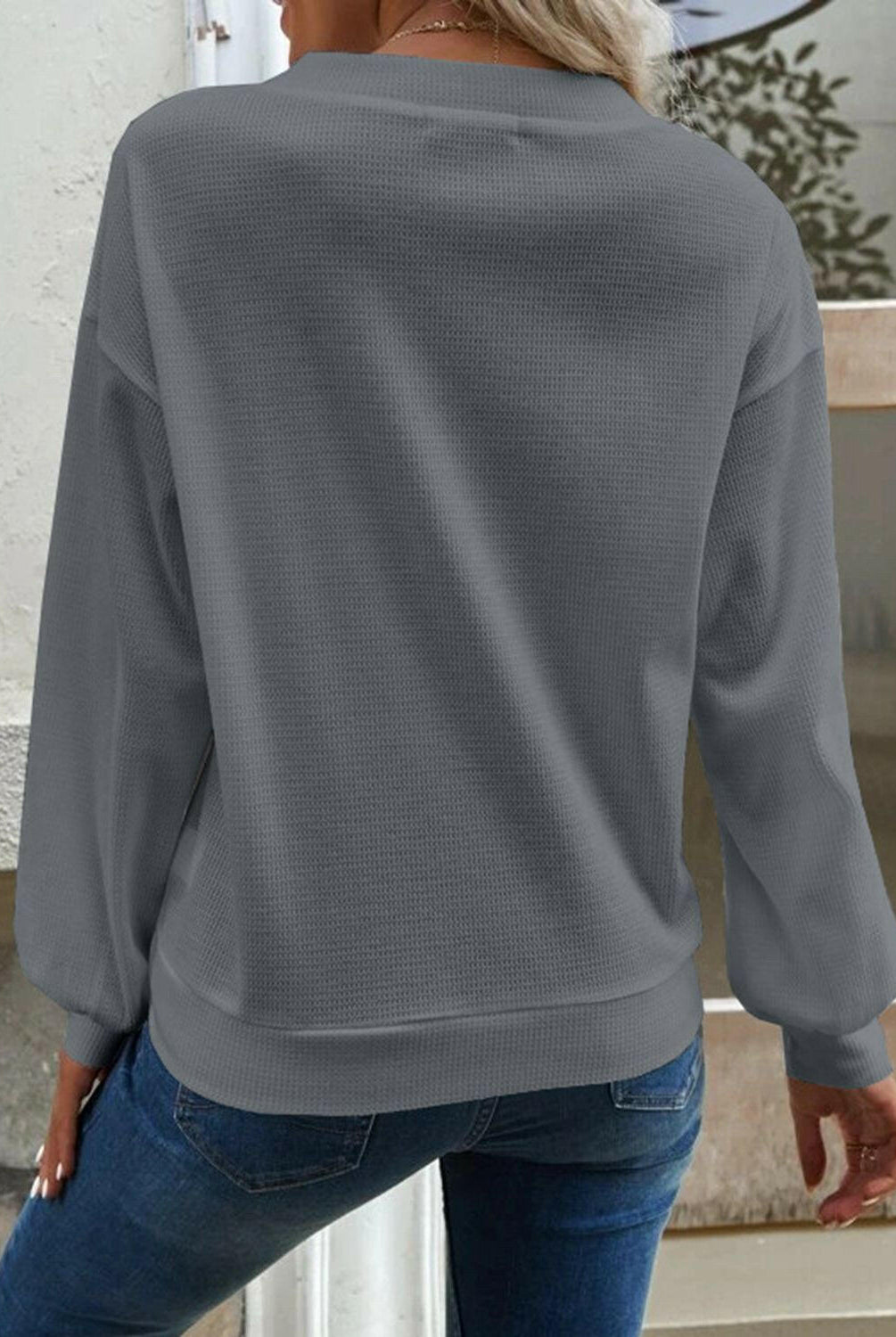 V-Neck Dropped Shoulder Blouse-Krush Kandy, Women's Online Fashion Boutique Located in Phoenix, Arizona (Scottsdale Area)