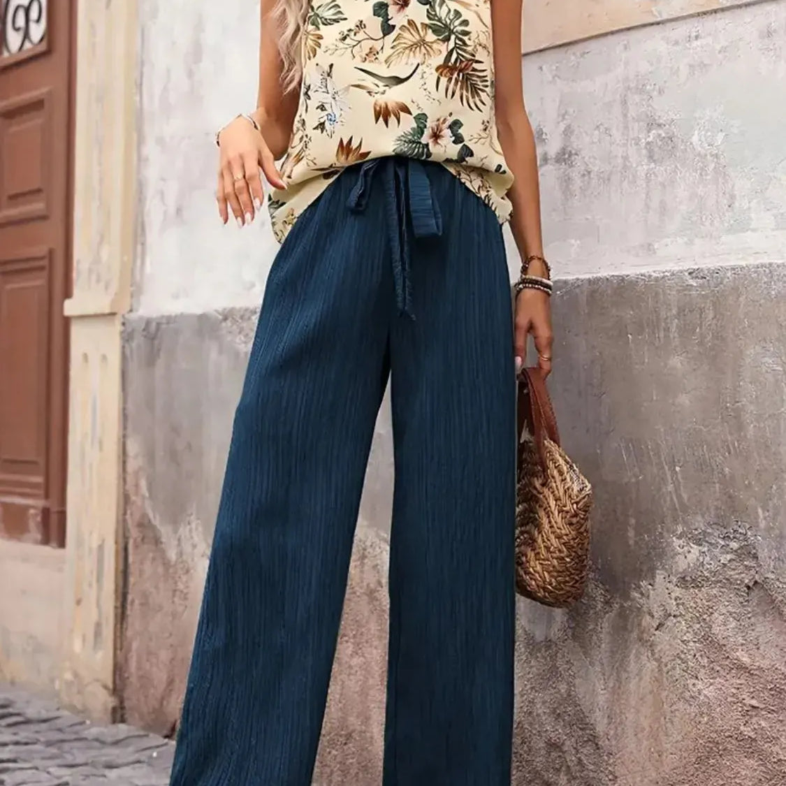 Printed Tank Top and Wide Leg Pants Set-Tops-Krush Kandy, Women's Online Fashion Boutique Located in Phoenix, Arizona (Scottsdale Area)
