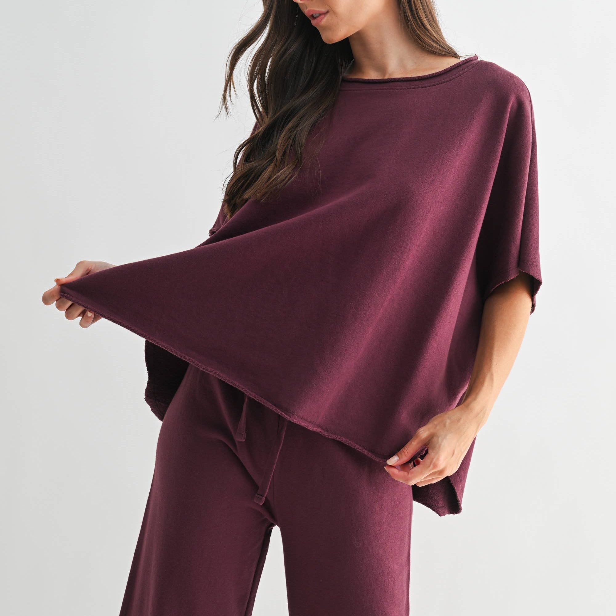 Loose Dolman Sleeve Top-Short Sleeve Tops-Krush Kandy, Women's Online Fashion Boutique Located in Phoenix, Arizona (Scottsdale Area)