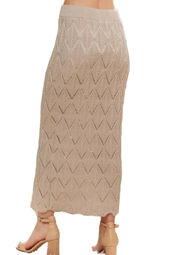 ADORA Scallop Trim Detail Knit Skirt-Skirts-Krush Kandy, Women's Online Fashion Boutique Located in Phoenix, Arizona (Scottsdale Area)
