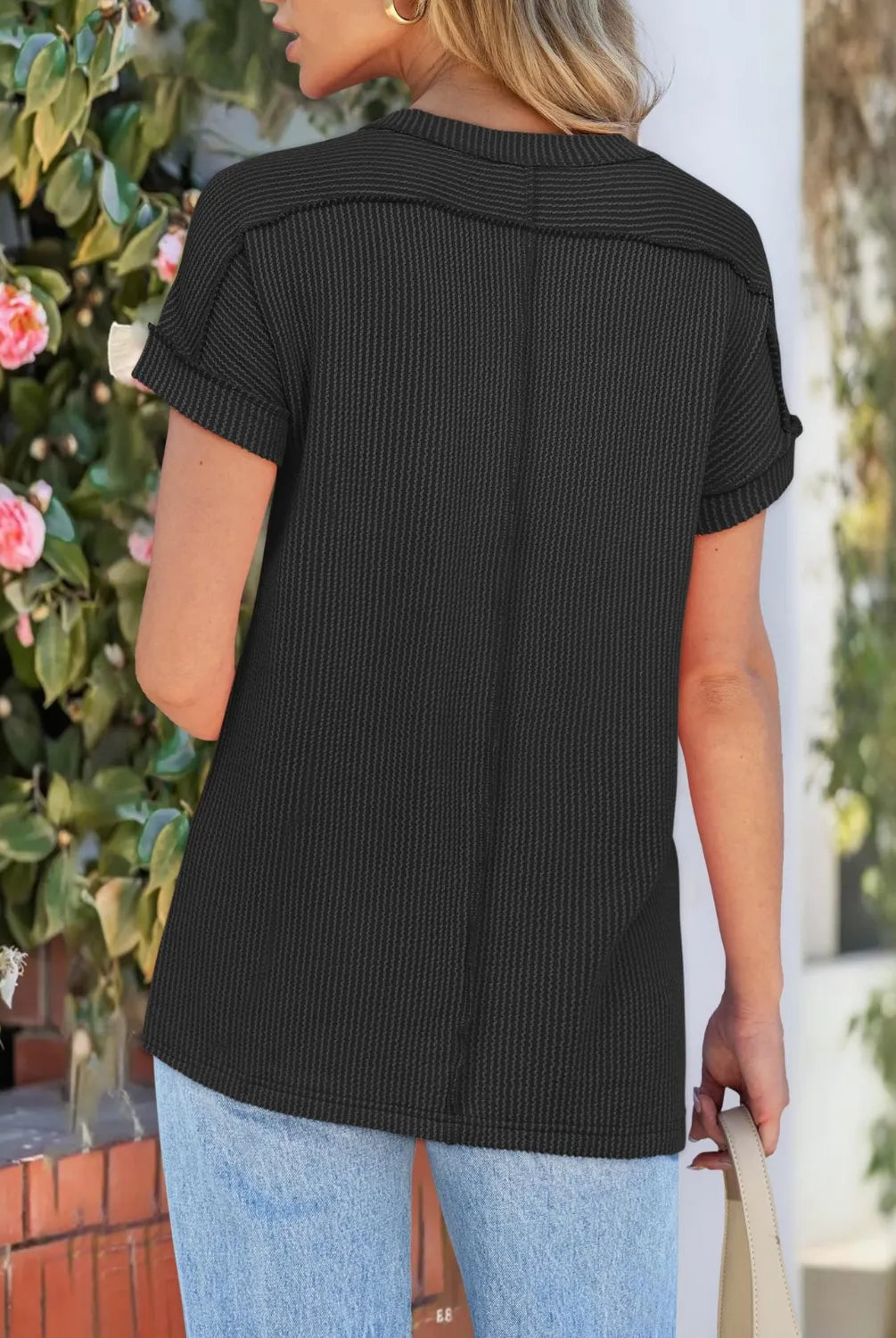Round Neck Short Sleeve T-Shirt-Krush Kandy, Women's Online Fashion Boutique Located in Phoenix, Arizona (Scottsdale Area)