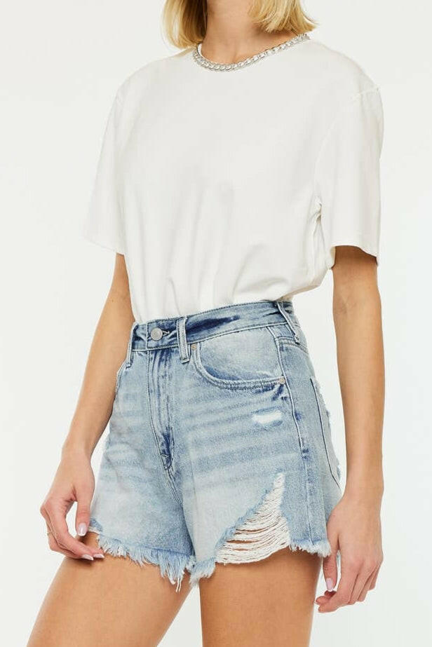 Kancan High-Rise Comfort Waistband Mom Shorts-shorts-Krush Kandy, Women's Online Fashion Boutique Located in Phoenix, Arizona (Scottsdale Area)