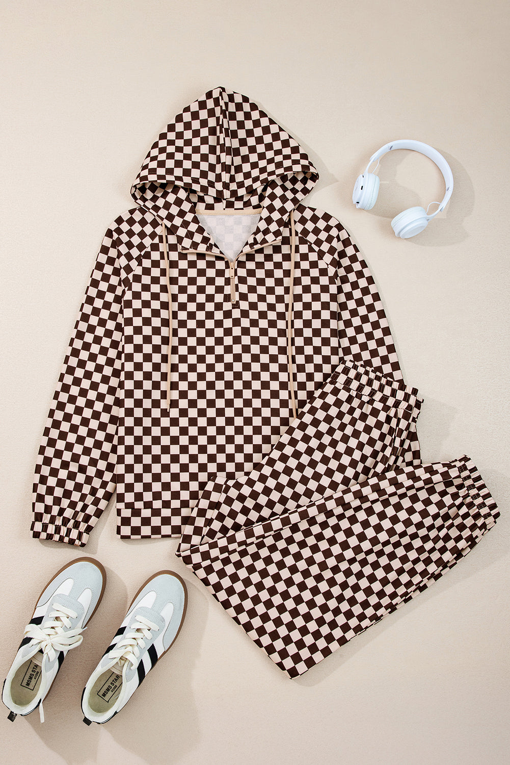 Checkered Lounge Set-Loungewear-Krush Kandy, Women's Online Fashion Boutique Located in Phoenix, Arizona (Scottsdale Area)