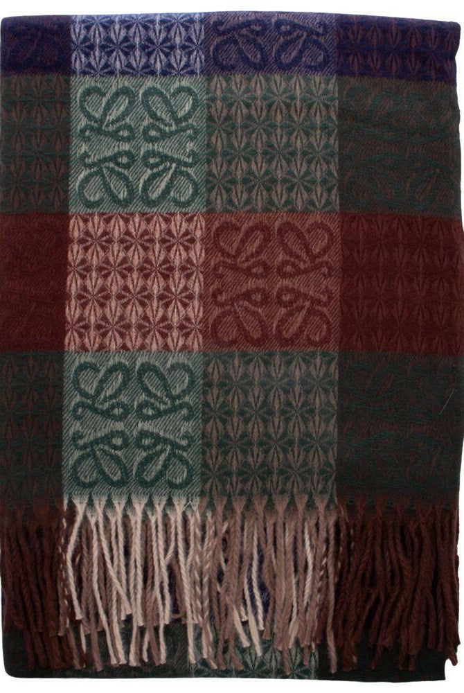 Color Block Plaid Scarf with Fringe and Butterfly Design-Scarves-Krush Kandy, Women's Online Fashion Boutique Located in Phoenix, Arizona (Scottsdale Area)