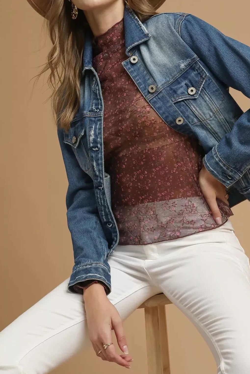 Umgee Nylon Lace Mesh Long Sleeve Top-Tops-Krush Kandy, Women's Online Fashion Boutique Located in Phoenix, Arizona (Scottsdale Area)