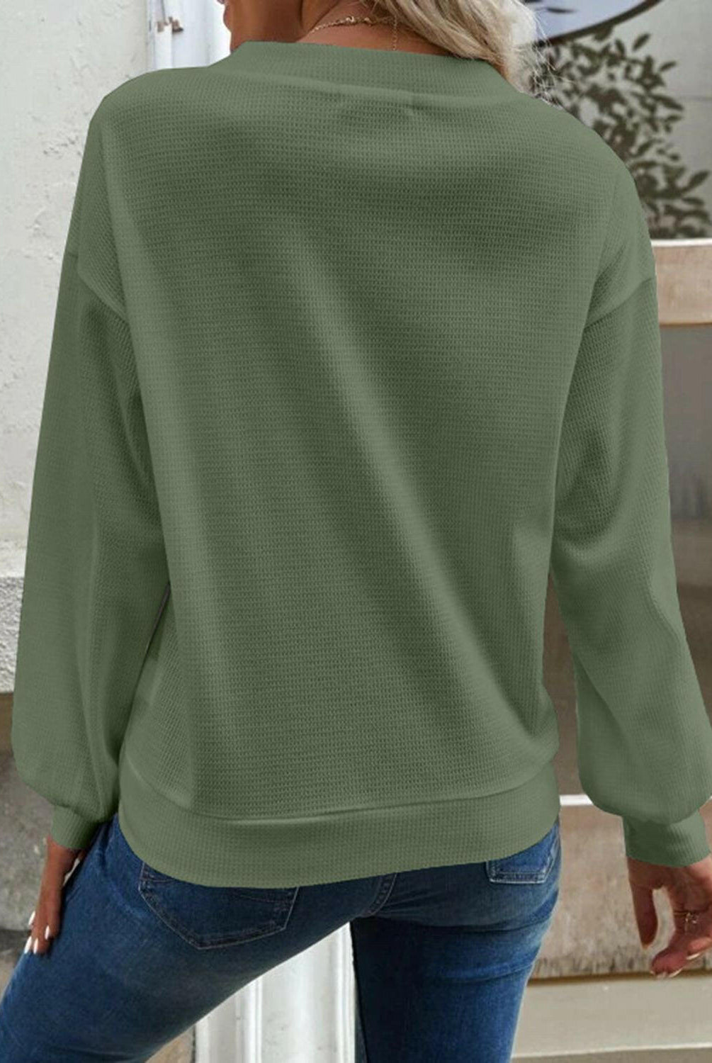 V-Neck Dropped Shoulder Blouse-Krush Kandy, Women's Online Fashion Boutique Located in Phoenix, Arizona (Scottsdale Area)