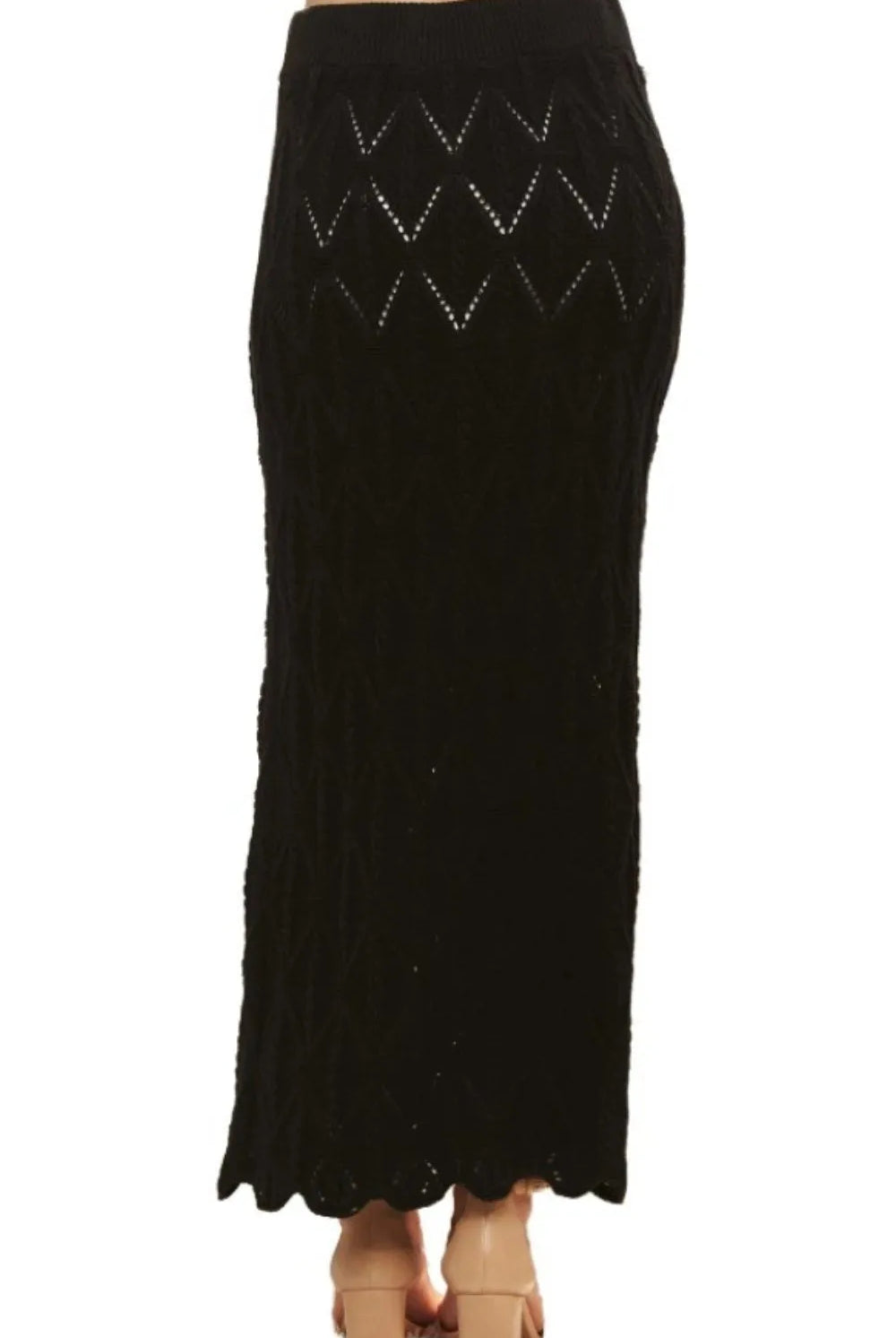 ADORA Scallop Trim Detail Knit Skirt-Skirts-Krush Kandy, Women's Online Fashion Boutique Located in Phoenix, Arizona (Scottsdale Area)