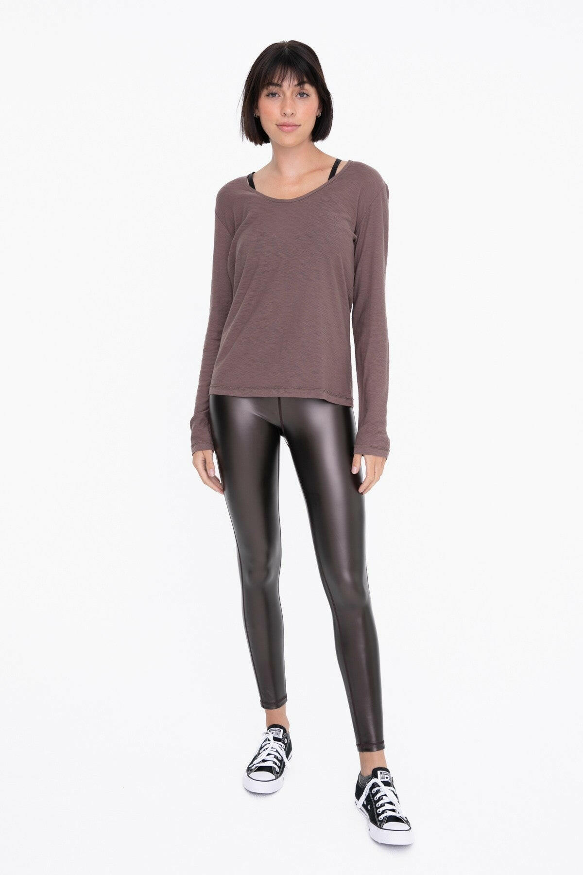 Glossy Liquid High Waist Leggings-Leggings-Krush Kandy, Women's Online Fashion Boutique Located in Phoenix, Arizona (Scottsdale Area)