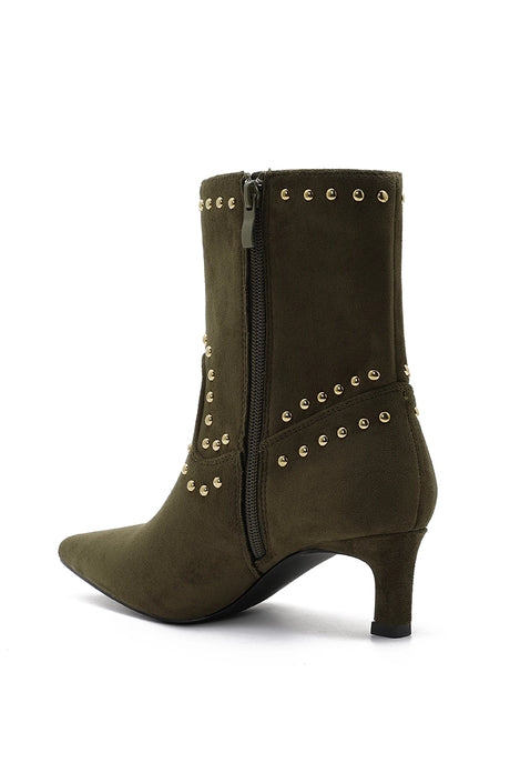 Pointed Toe Studded Western Ankle Boots-Shoes-Krush Kandy, Women's Online Fashion Boutique Located in Phoenix, Arizona (Scottsdale Area)
