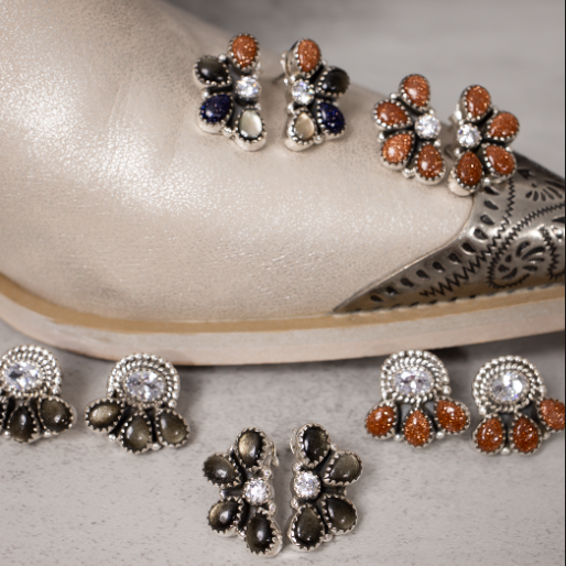 One Of A Kind Cluster Earrings-Stud Earrings-Krush Kandy, Women's Online Fashion Boutique Located in Phoenix, Arizona (Scottsdale Area)