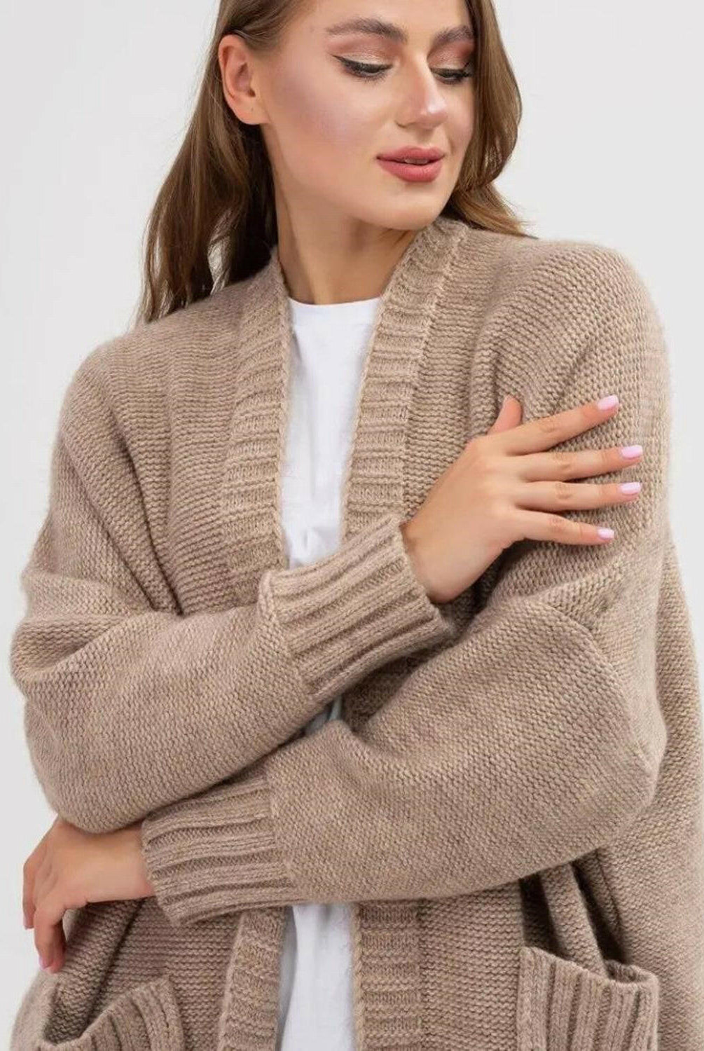 Pocketed Open Front Long Sleeve Longline Cardigan-Krush Kandy, Women's Online Fashion Boutique Located in Phoenix, Arizona (Scottsdale Area)
