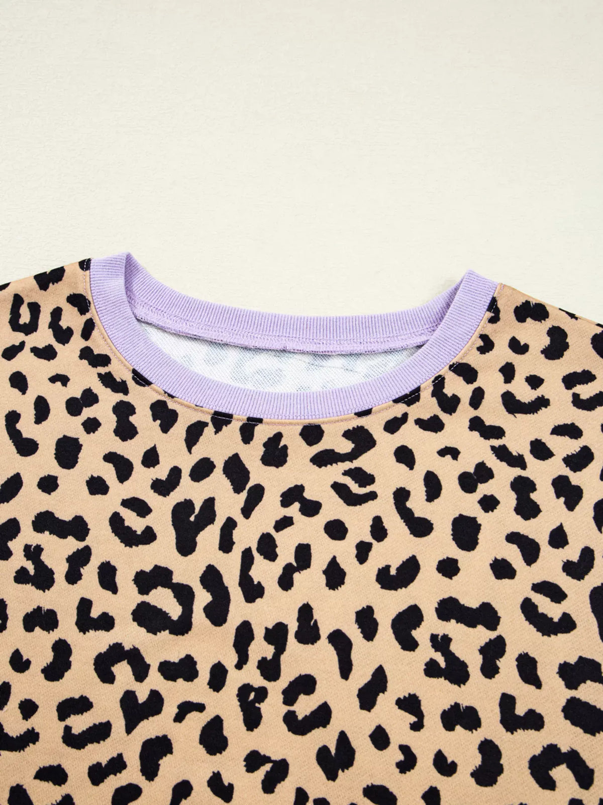 Stripe Color Block Patchwork Leopard Casual Sweatshirt with Slits-Sweaters-Krush Kandy, Women's Online Fashion Boutique Located in Phoenix, Arizona (Scottsdale Area)