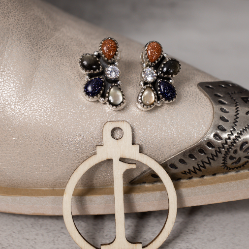 One Of A Kind Cluster Earrings-Stud Earrings-Krush Kandy, Women's Online Fashion Boutique Located in Phoenix, Arizona (Scottsdale Area)