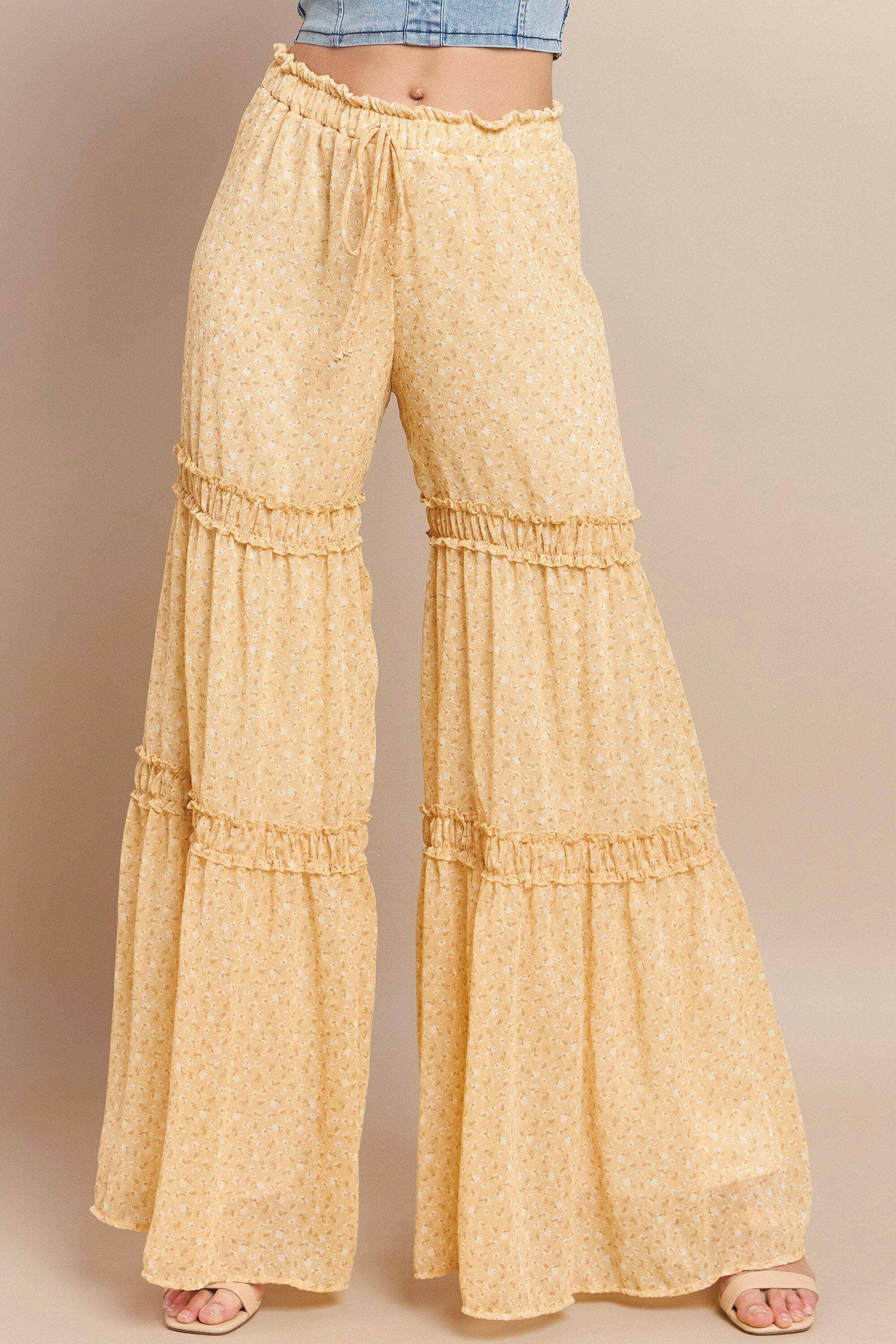 Sunset Stroll Floral Palazzo Pants-Pants-Krush Kandy, Women's Online Fashion Boutique Located in Phoenix, Arizona (Scottsdale Area)