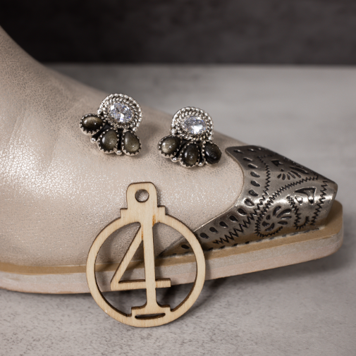 One Of A Kind Cluster Earrings-Stud Earrings-Krush Kandy, Women's Online Fashion Boutique Located in Phoenix, Arizona (Scottsdale Area)