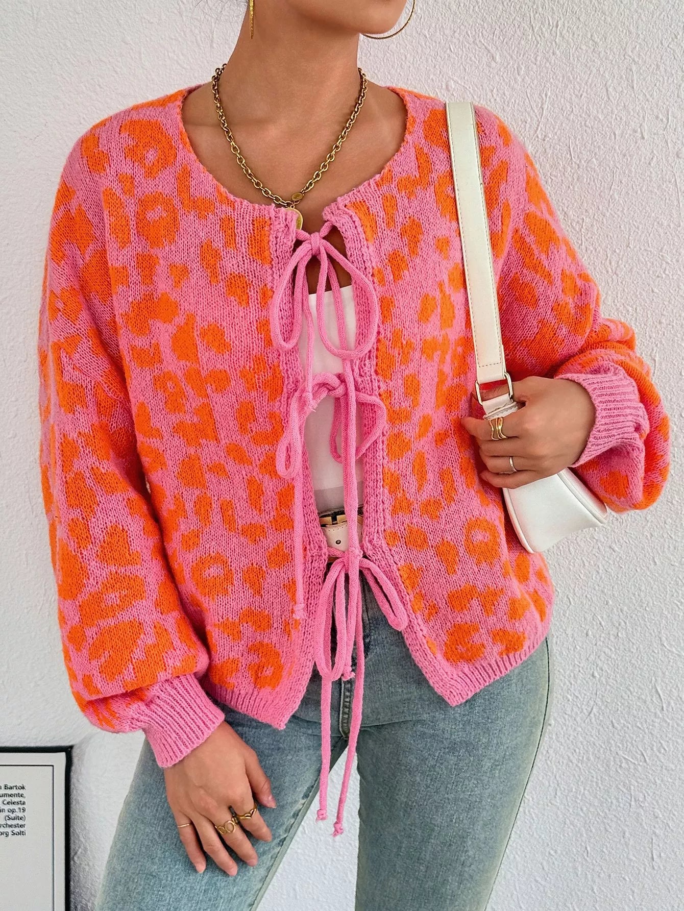 Leopard Tie Front Cardigan-Sweater-Krush Kandy, Women's Online Fashion Boutique Located in Phoenix, Arizona (Scottsdale Area)