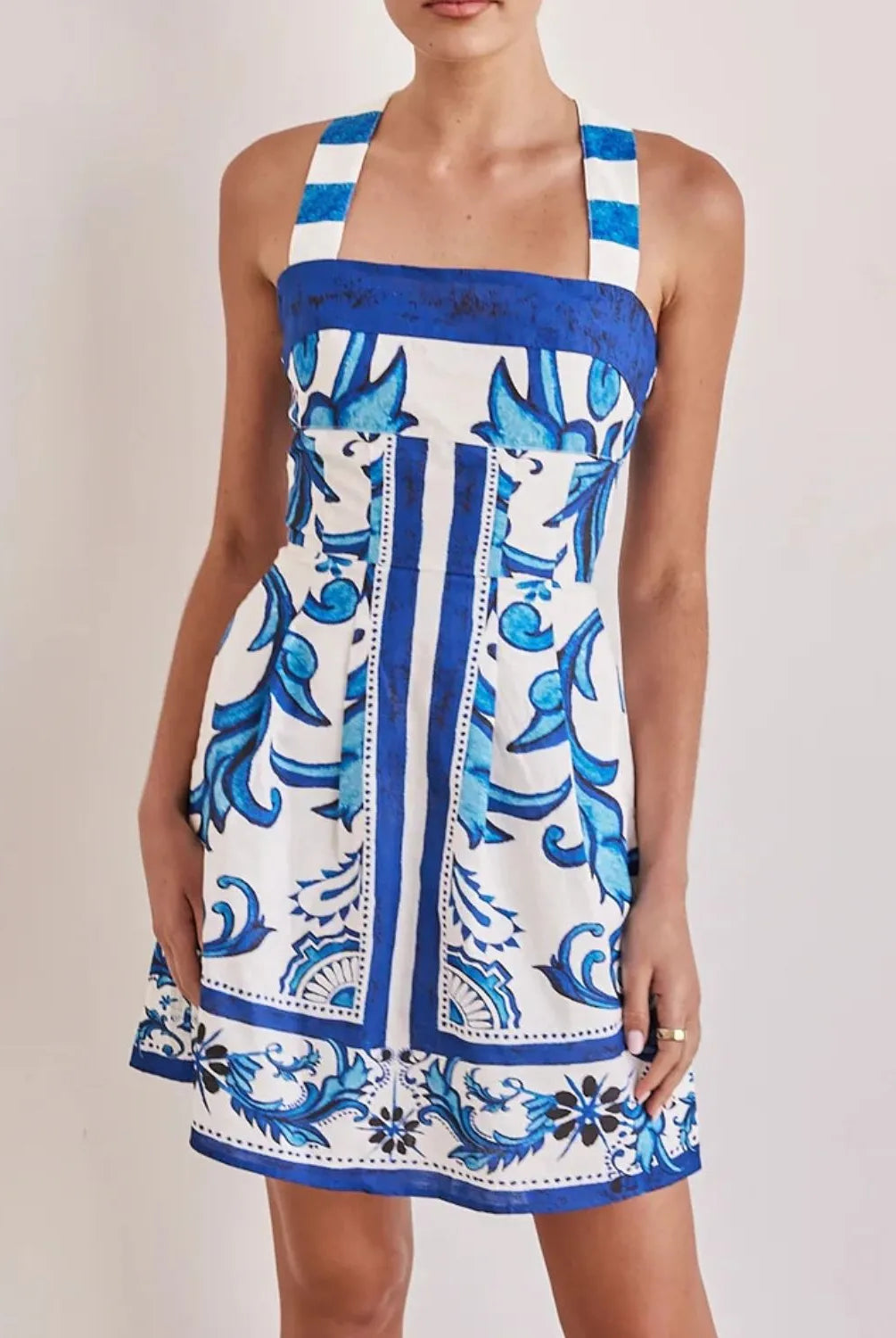 Printed Square Neck Midi Dress-Dresses-Krush Kandy, Women's Online Fashion Boutique Located in Phoenix, Arizona (Scottsdale Area)