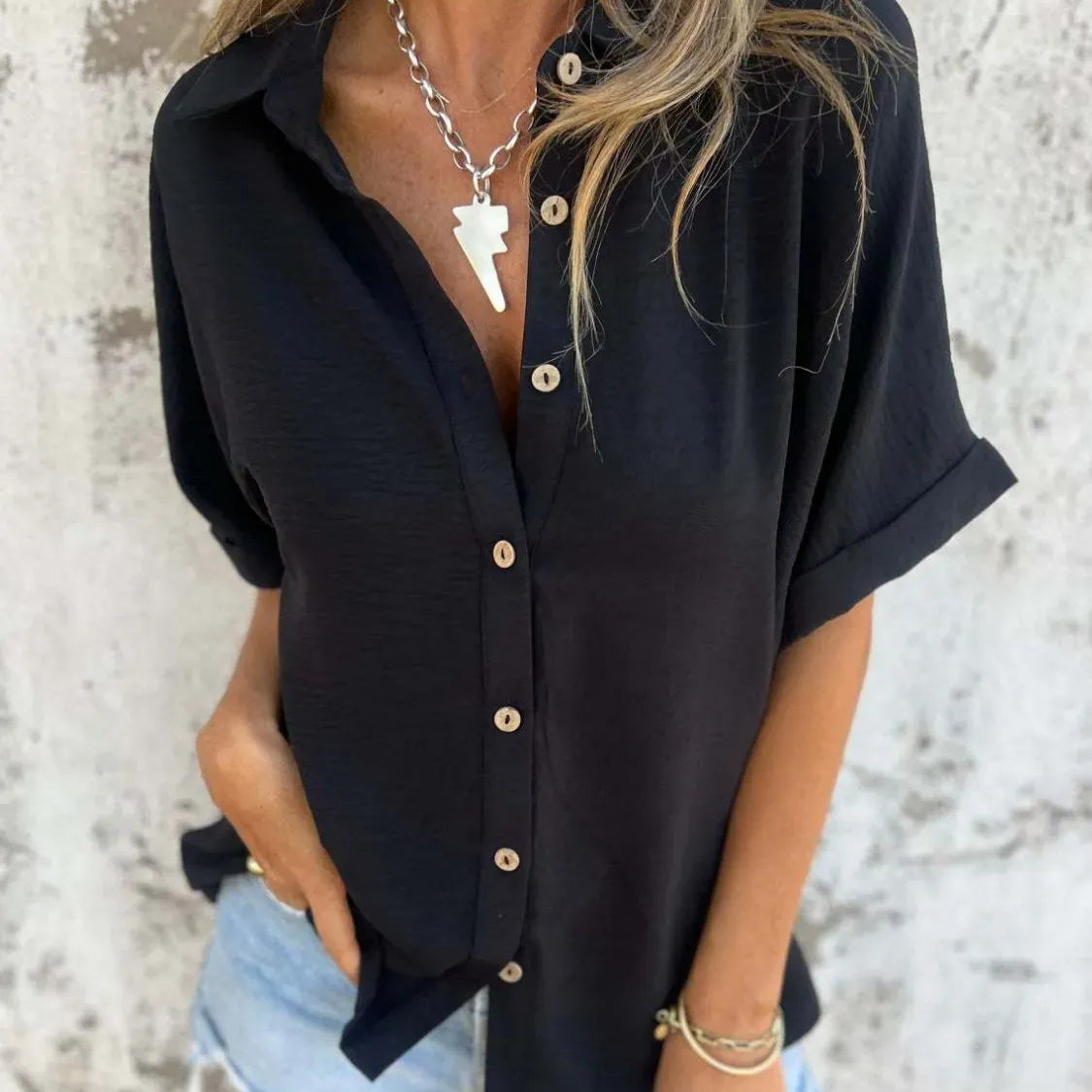 The Everyday Pop Button-Down Shirt-Krush Kandy, Women's Online Fashion Boutique Located in Phoenix, Arizona (Scottsdale Area)