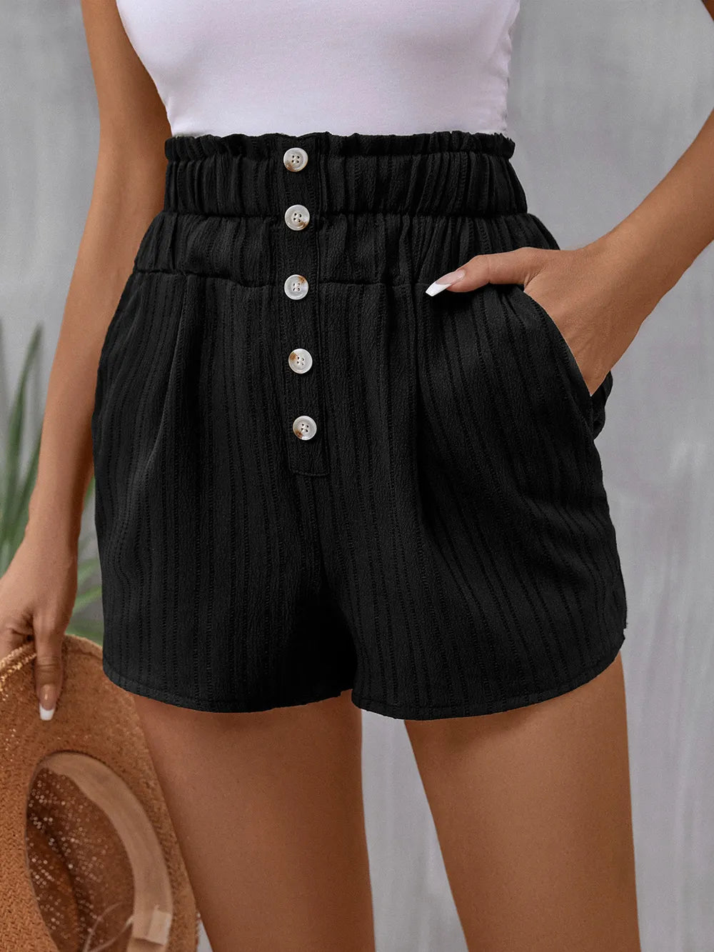 Perfee Pocketed High Waist Shorts-Krush Kandy, Women's Online Fashion Boutique Located in Phoenix, Arizona (Scottsdale Area)