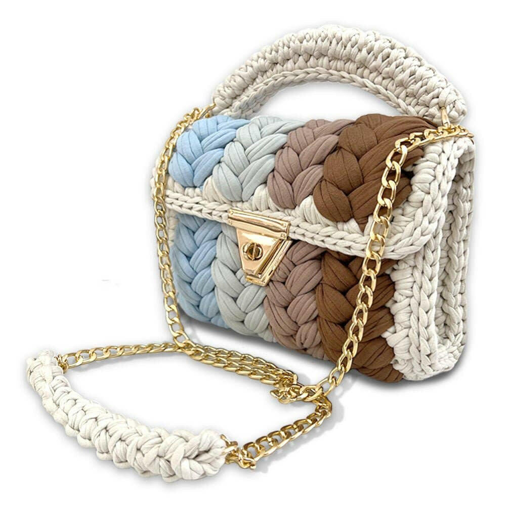Cloud & Clay Handmade Crochet Purse-handbags-Krush Kandy, Women's Online Fashion Boutique Located in Phoenix, Arizona (Scottsdale Area)
