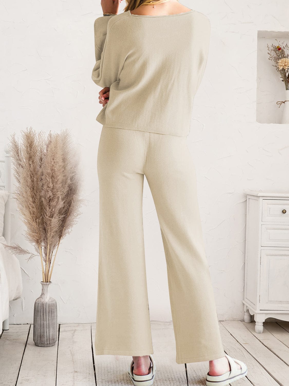 Long Sleeve Lounge Top and Drawstring Pants Set-Krush Kandy, Women's Online Fashion Boutique Located in Phoenix, Arizona (Scottsdale Area)