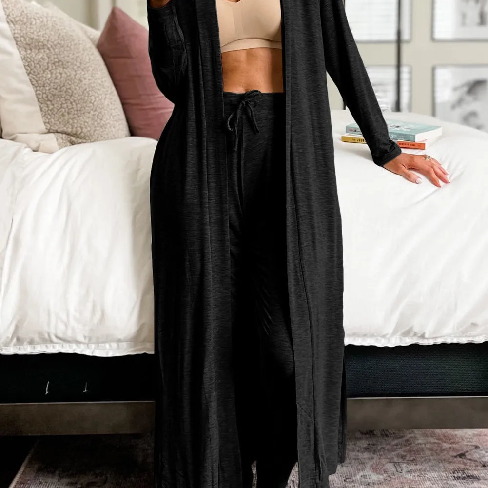 Open Front Long Sleeve Cardigan and Pants Lounge Set-Krush Kandy, Women's Online Fashion Boutique Located in Phoenix, Arizona (Scottsdale Area)