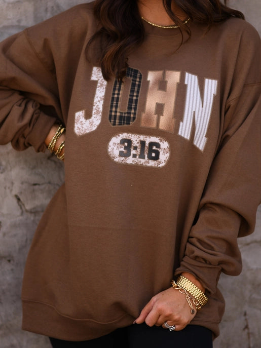 John 3:16 Faith Sweatshirt - MADE TO ORDER-Graphic Tees-Krush Kandy, Women's Online Fashion Boutique Located in Phoenix, Arizona (Scottsdale Area)