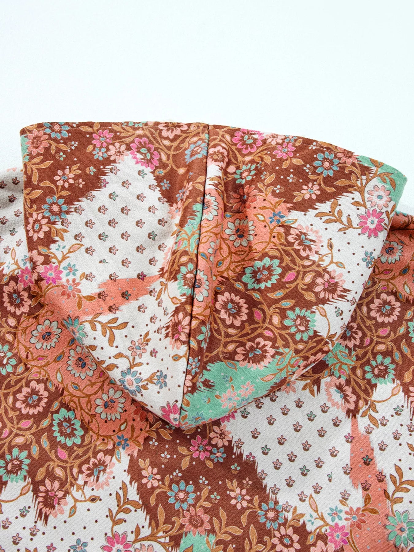 Floral Printed Sherpa Lined Hooded Jacket-Jacket-Krush Kandy, Women's Online Fashion Boutique Located in Phoenix, Arizona (Scottsdale Area)