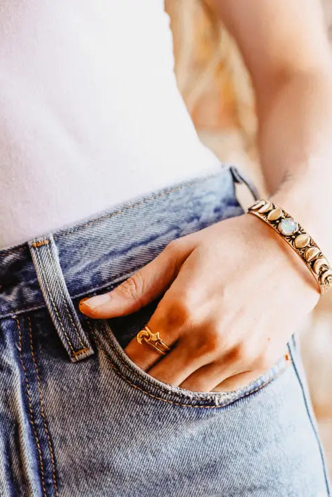 Moon Phases Cuff Bracelet-Bracelets-Krush Kandy, Women's Online Fashion Boutique Located in Phoenix, Arizona (Scottsdale Area)