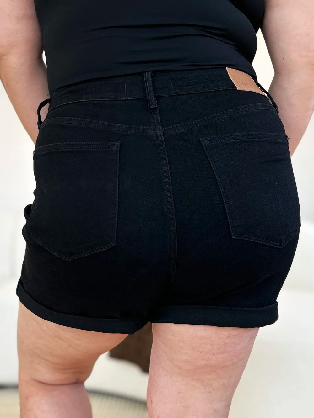 Judy Blue Full Size High Waist Tummy Control Cuffed Denim Shorts-Krush Kandy, Women's Online Fashion Boutique Located in Phoenix, Arizona (Scottsdale Area)