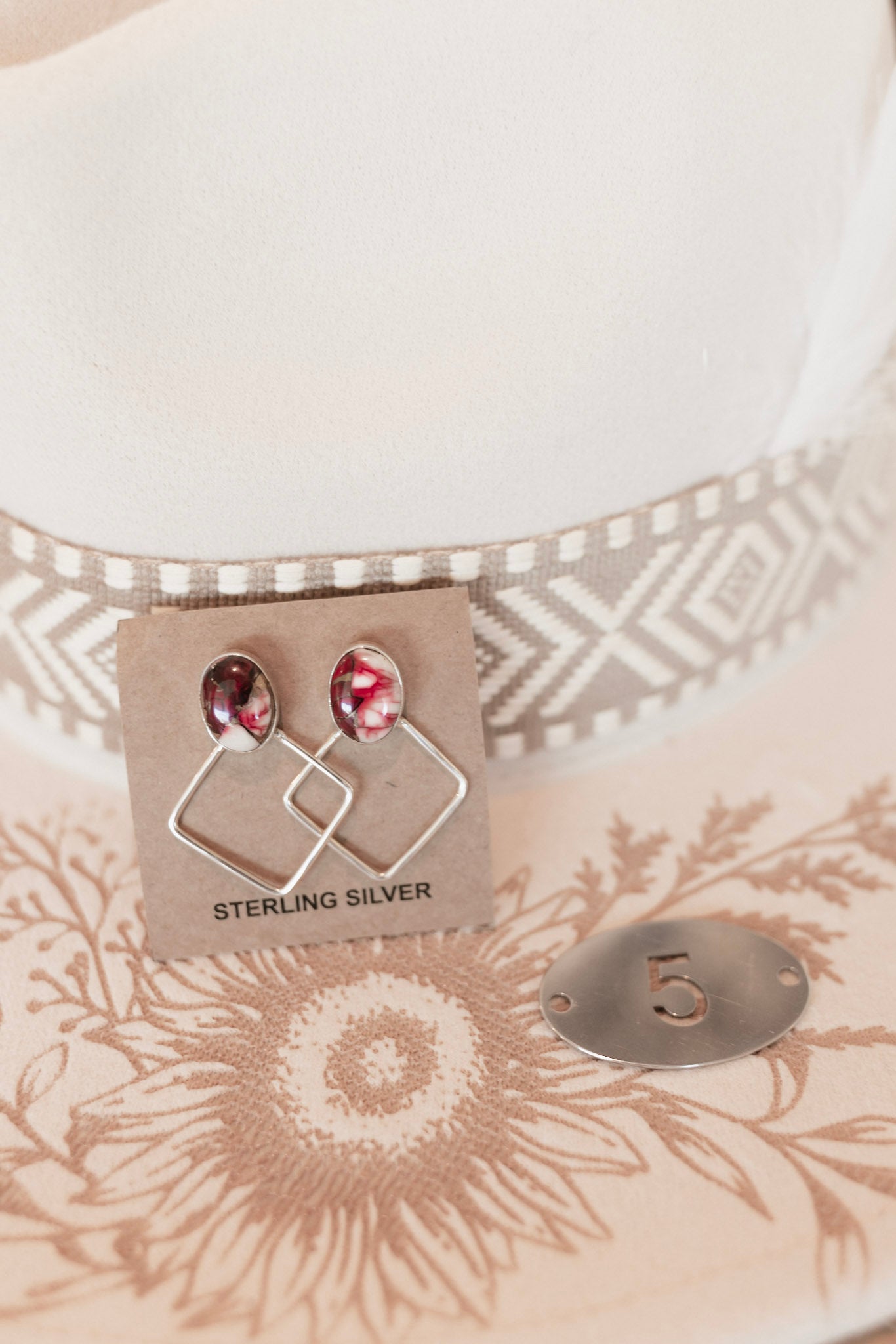 Stand Out Geometric Stone Earrings-Earrings-Krush Kandy, Women's Online Fashion Boutique Located in Phoenix, Arizona (Scottsdale Area)