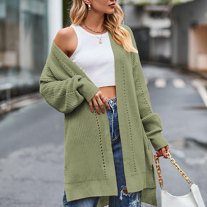 Long Sleeve Waffle-Knit Cardigan-Krush Kandy, Women's Online Fashion Boutique Located in Phoenix, Arizona (Scottsdale Area)