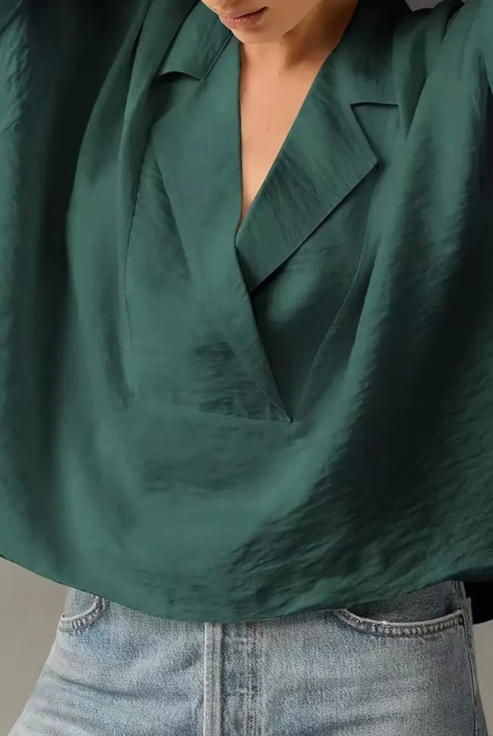 Collared Neck Half Sleeve Blouse-Krush Kandy, Women's Online Fashion Boutique Located in Phoenix, Arizona (Scottsdale Area)