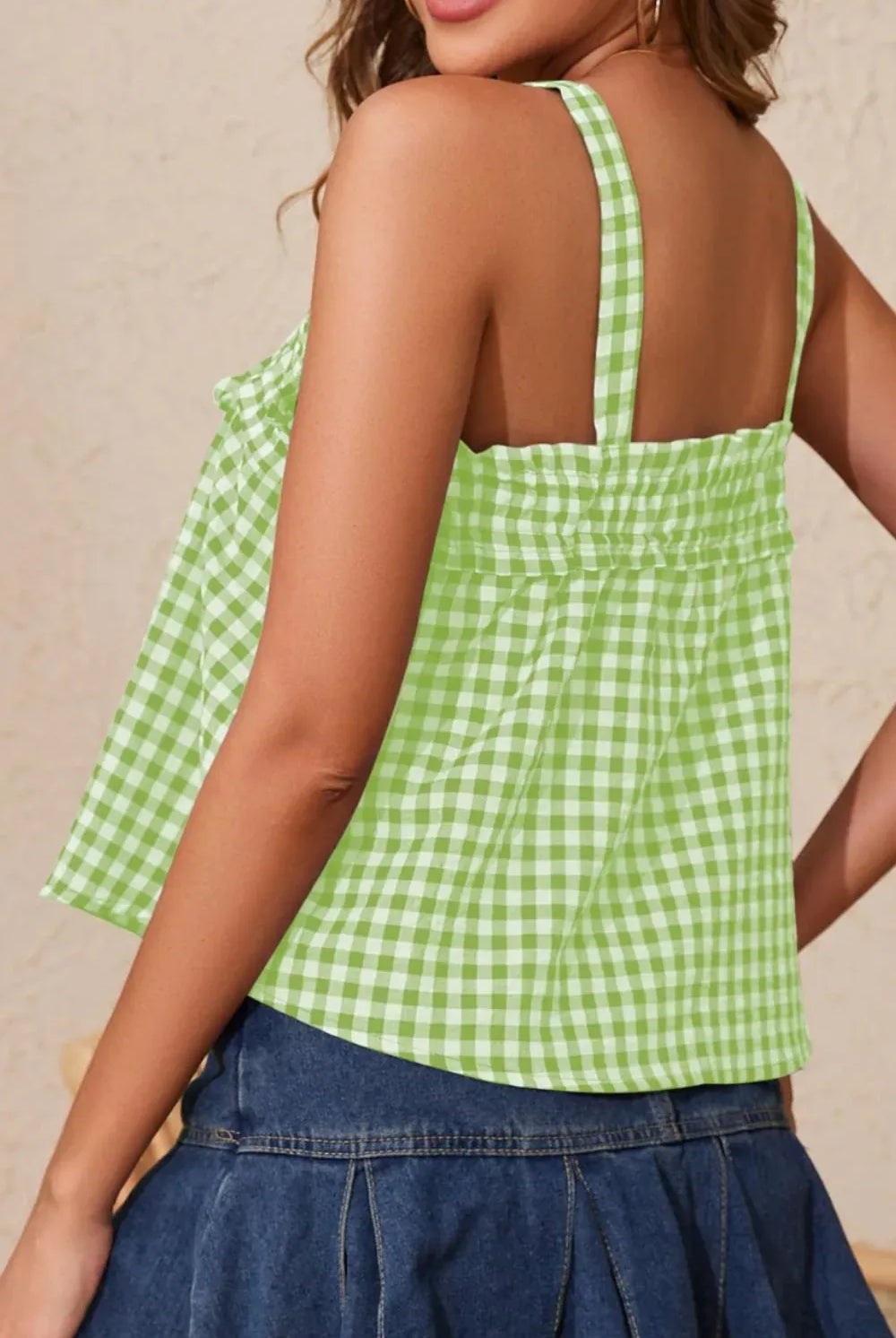 Tied Front Textured Square Neck Cami-Krush Kandy, Women's Online Fashion Boutique Located in Phoenix, Arizona (Scottsdale Area)