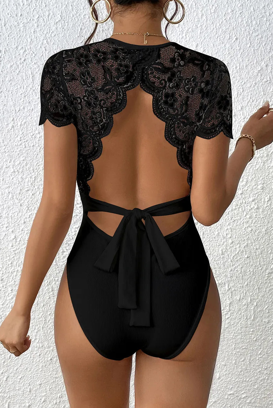 Lace Me Up Open-Back Bodysuit-Krush Kandy, Women's Online Fashion Boutique Located in Phoenix, Arizona (Scottsdale Area)