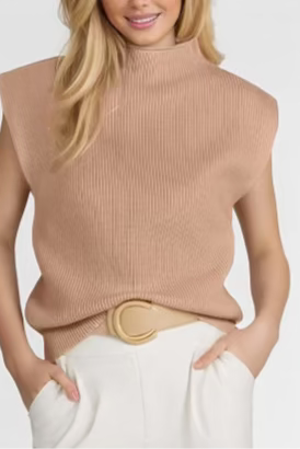 Lunet Sleeveless Sweater-Tops-Krush Kandy, Women's Online Fashion Boutique Located in Phoenix, Arizona (Scottsdale Area)