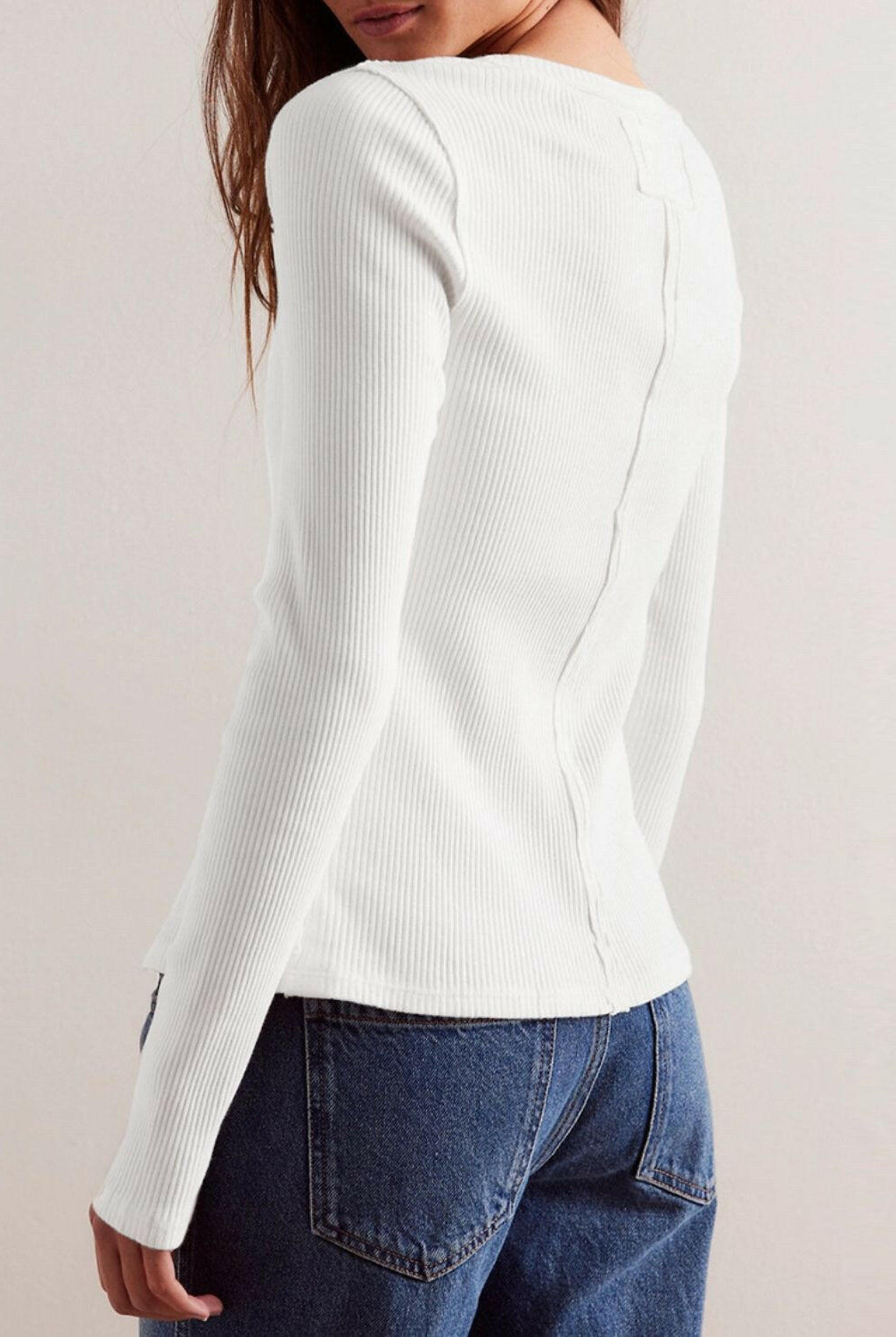 Ribbed Round Neck Long Sleeve Top-Krush Kandy, Women's Online Fashion Boutique Located in Phoenix, Arizona (Scottsdale Area)