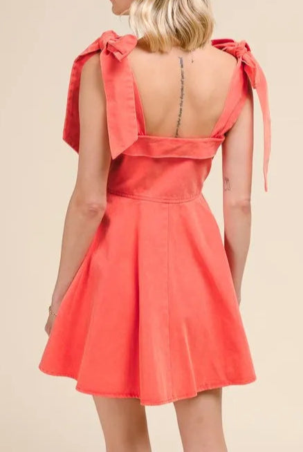 SO ME Fit and Flare Washed Gameday Dress-Dresses-Krush Kandy, Women's Online Fashion Boutique Located in Phoenix, Arizona (Scottsdale Area)