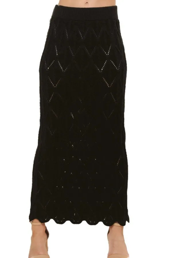 ADORA Scallop Trim Detail Knit Skirt-Skirts-Krush Kandy, Women's Online Fashion Boutique Located in Phoenix, Arizona (Scottsdale Area)