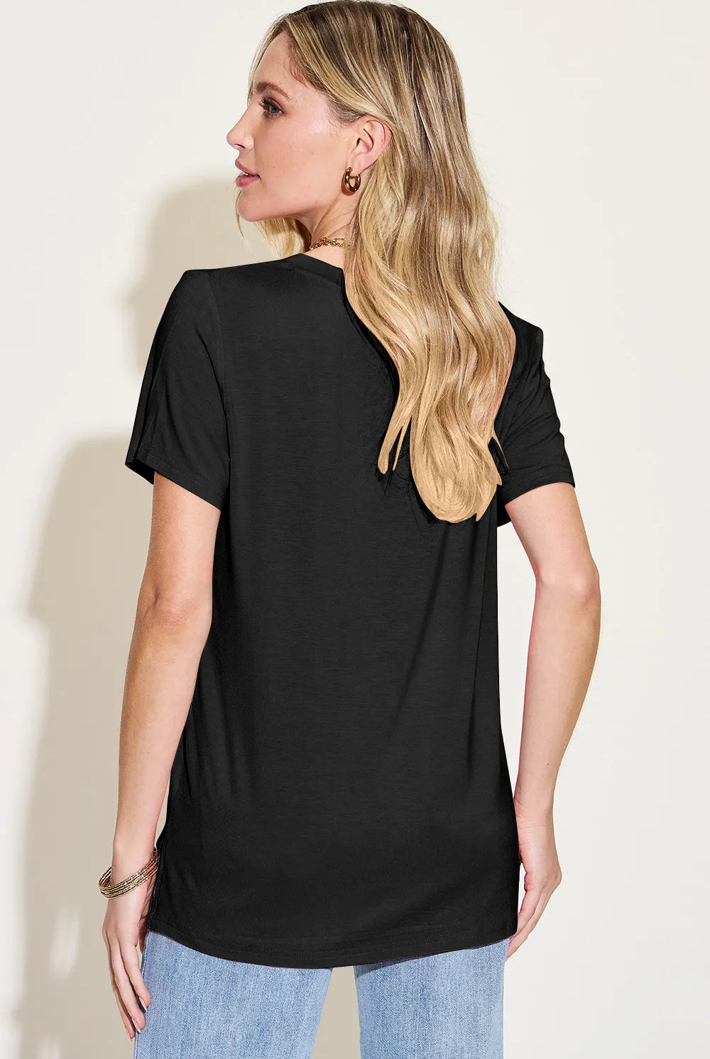 Basic Bae Essential V-Neck Bamboo Top-Tops-Krush Kandy, Women's Online Fashion Boutique Located in Phoenix, Arizona (Scottsdale Area)