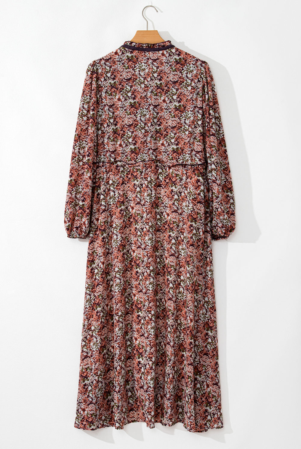 Boho Floral Ruffle Lace Midi Dress-Dresses-Krush Kandy, Women's Online Fashion Boutique Located in Phoenix, Arizona (Scottsdale Area)