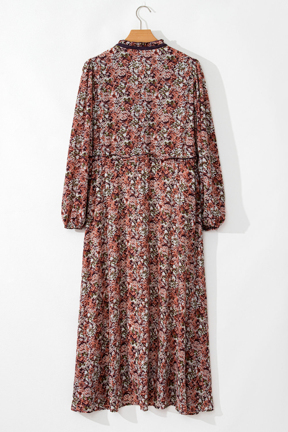 Boho Floral Ruffle Lace Midi Dress-Dresses-Krush Kandy, Women's Online Fashion Boutique Located in Phoenix, Arizona (Scottsdale Area)