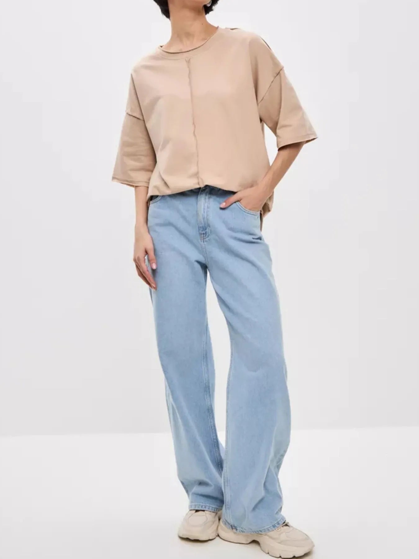 Round Neck Half Sleeve T-Shirt-Krush Kandy, Women's Online Fashion Boutique Located in Phoenix, Arizona (Scottsdale Area)