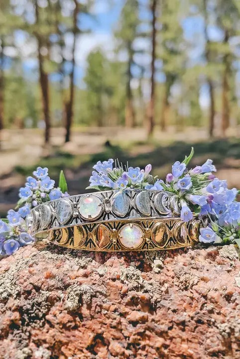 Moon Phases Cuff Bracelet-Bracelets-Krush Kandy, Women's Online Fashion Boutique Located in Phoenix, Arizona (Scottsdale Area)