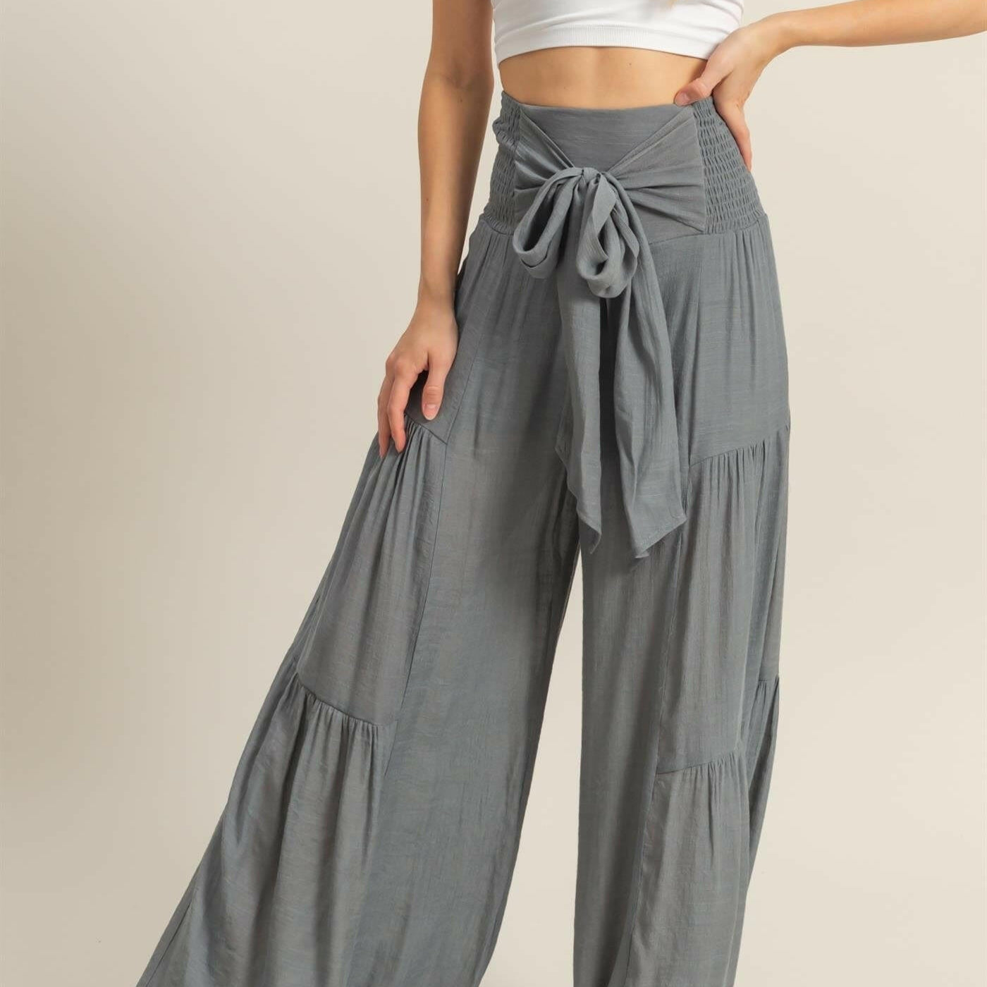 Boho Breeze Tiered Palazzo Pants S-3X-Pants-Krush Kandy, Women's Online Fashion Boutique Located in Phoenix, Arizona (Scottsdale Area)
