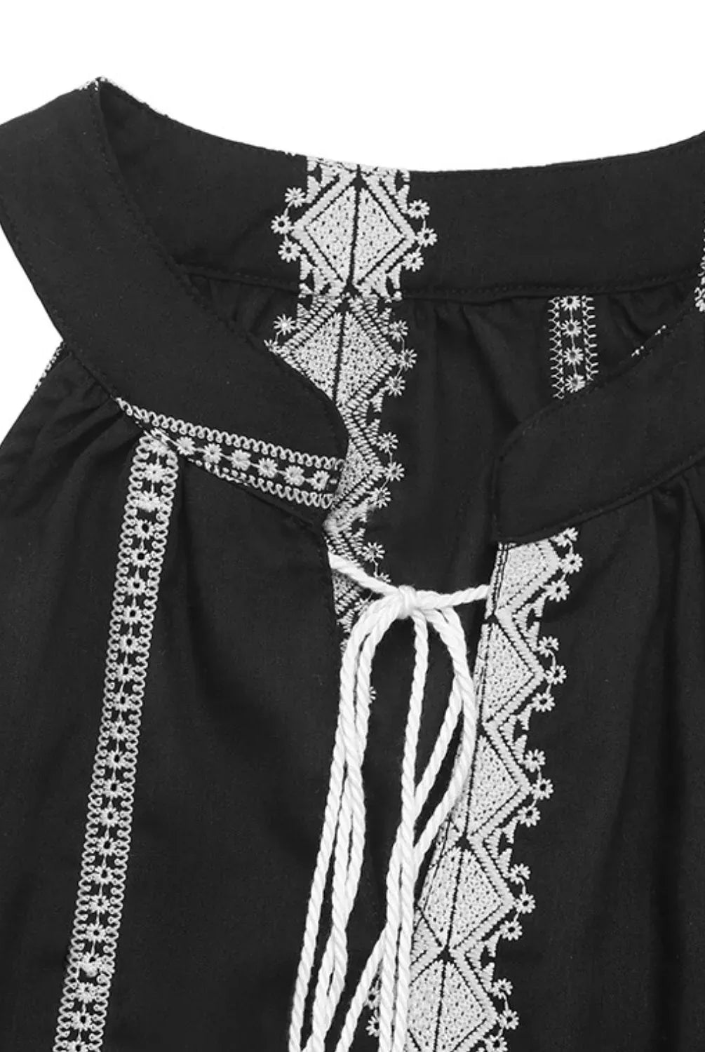 Boho Stitched Tassel Tie Tank-Krush Kandy, Women's Online Fashion Boutique Located in Phoenix, Arizona (Scottsdale Area)