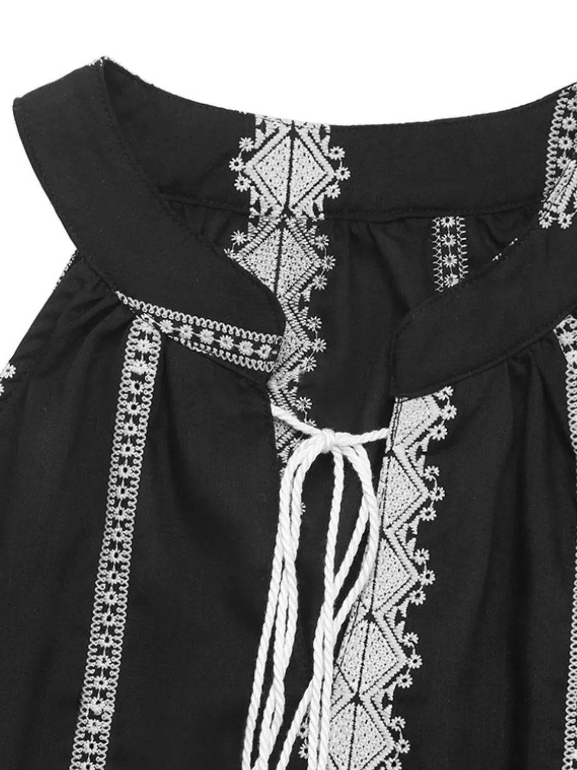 Boho Stitched Tassel Tie Tank-Krush Kandy, Women's Online Fashion Boutique Located in Phoenix, Arizona (Scottsdale Area)